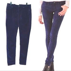 NWT L. Conrad Navy Blue Thin Wale Corduroy Skinny Pants Sz 8